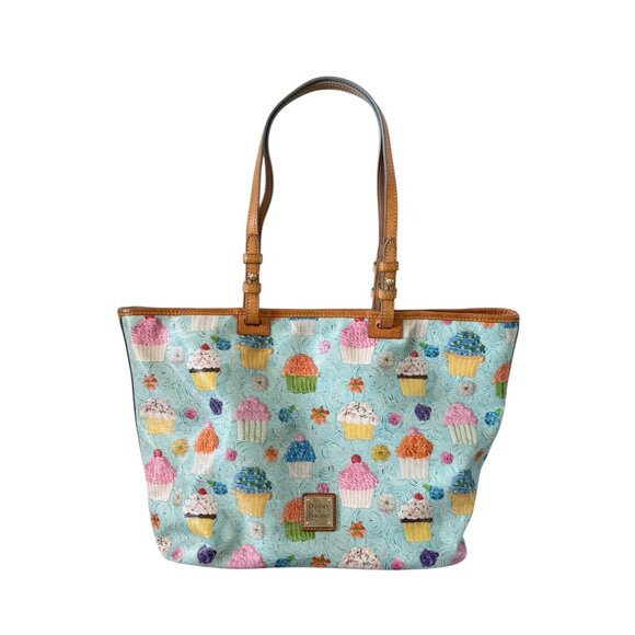 Dooney & Bourke Cupcakes Tote Blue - Picture 1 of 12